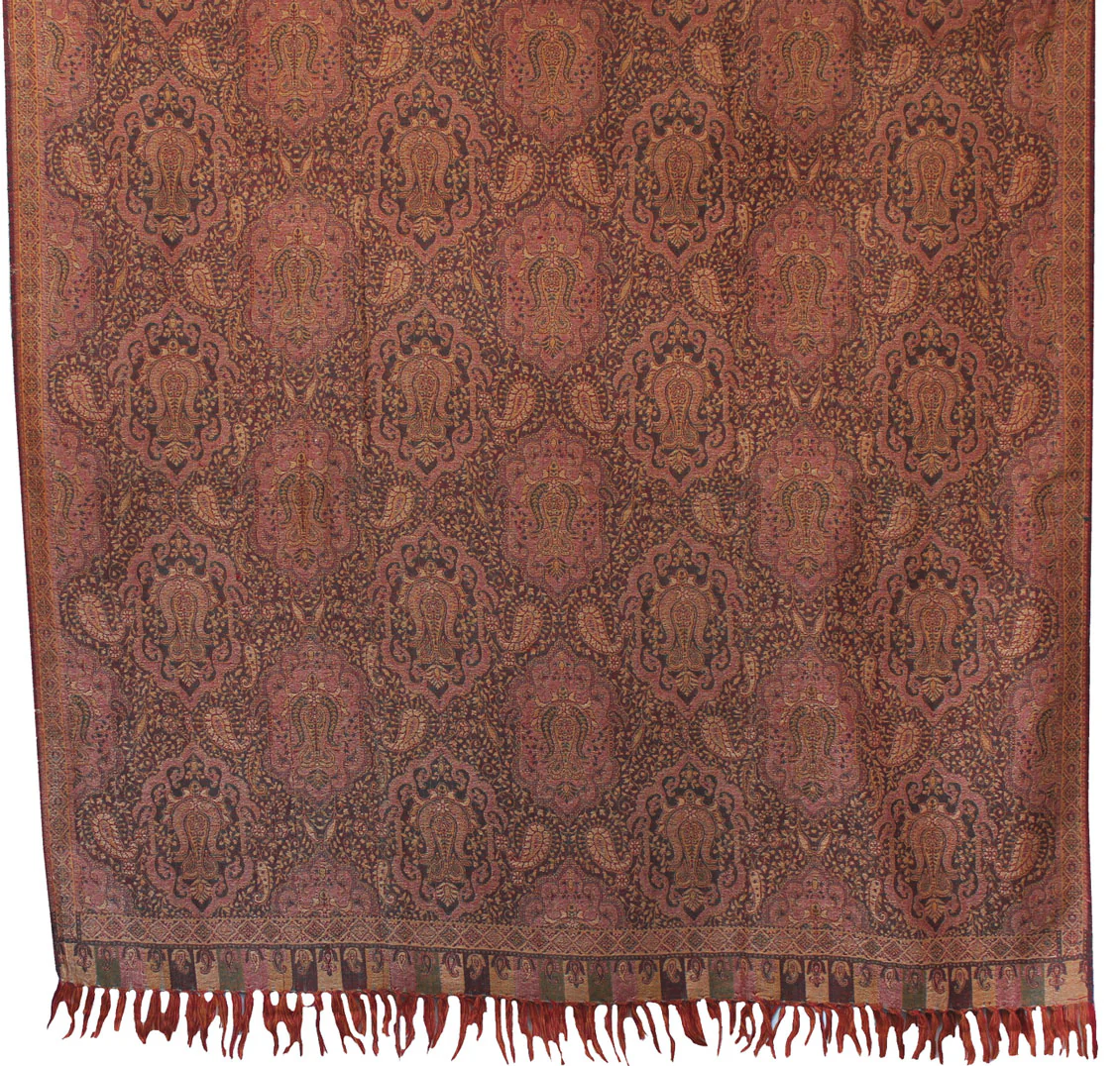 Women's Wool Jamawar Shawl Scarves Indian Clothing (82 x 42 inches) - Image 2