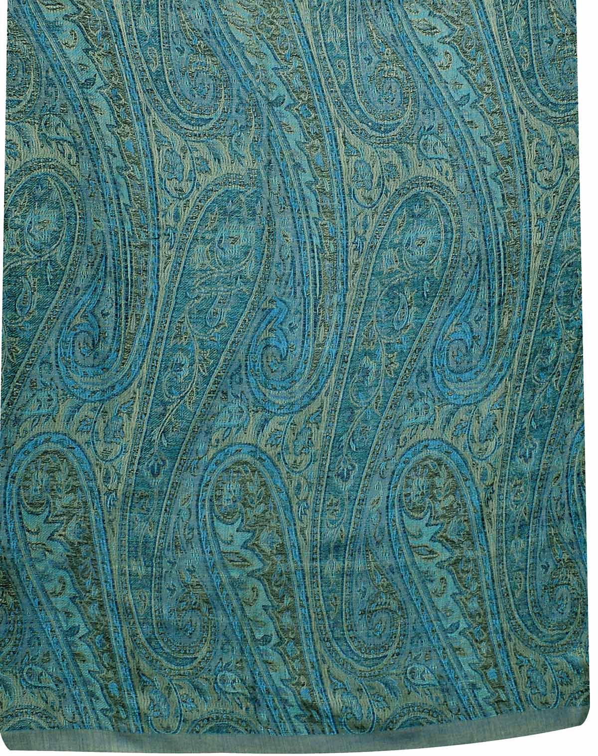 Women's Wool Paisley Shawl Scarves Indian Clothing (80 x 40 inches) - Image 2