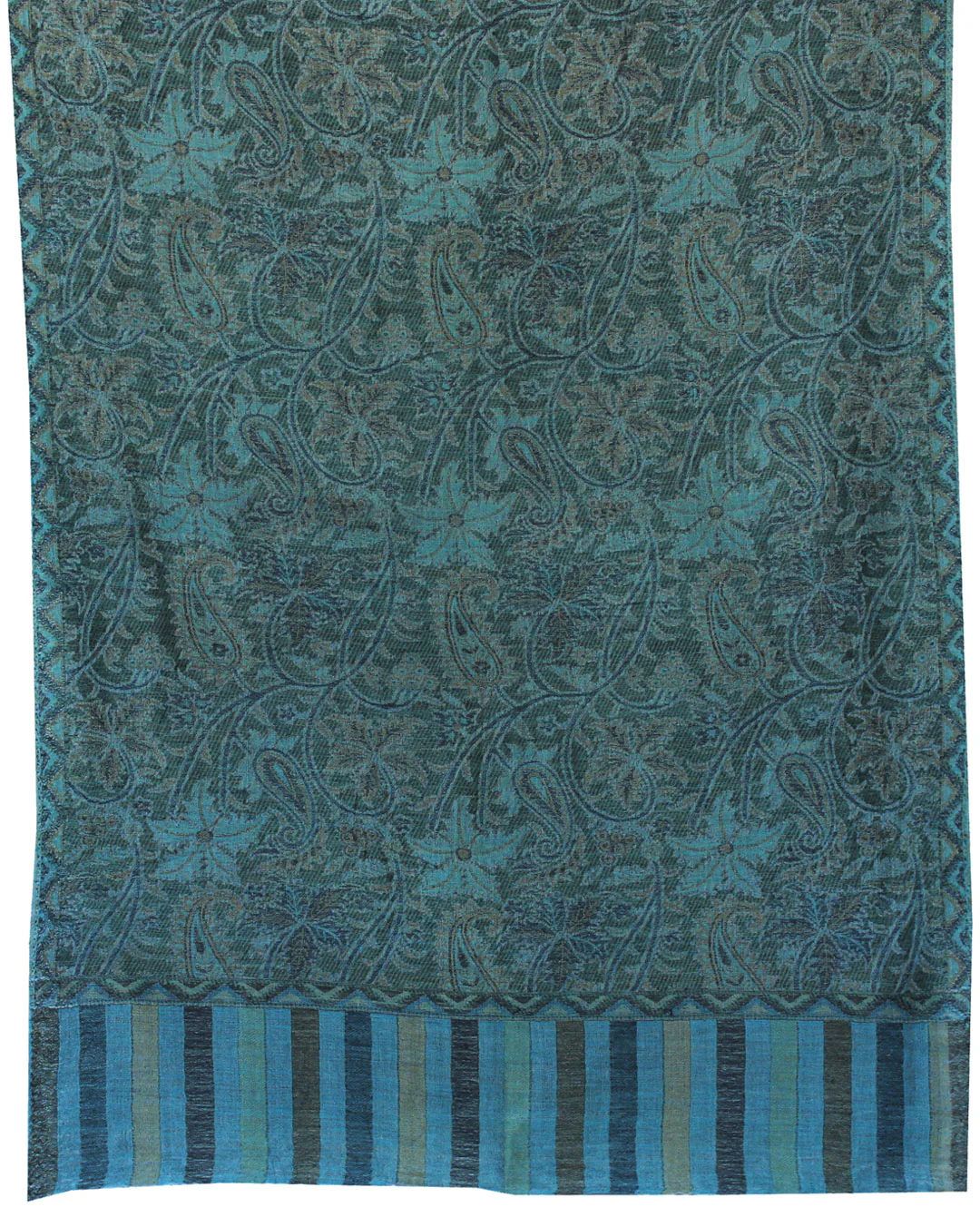 Womens Wool Scarf Shawls Paisley Indian Clothing Gift (80 x 28 inches) - Image 2