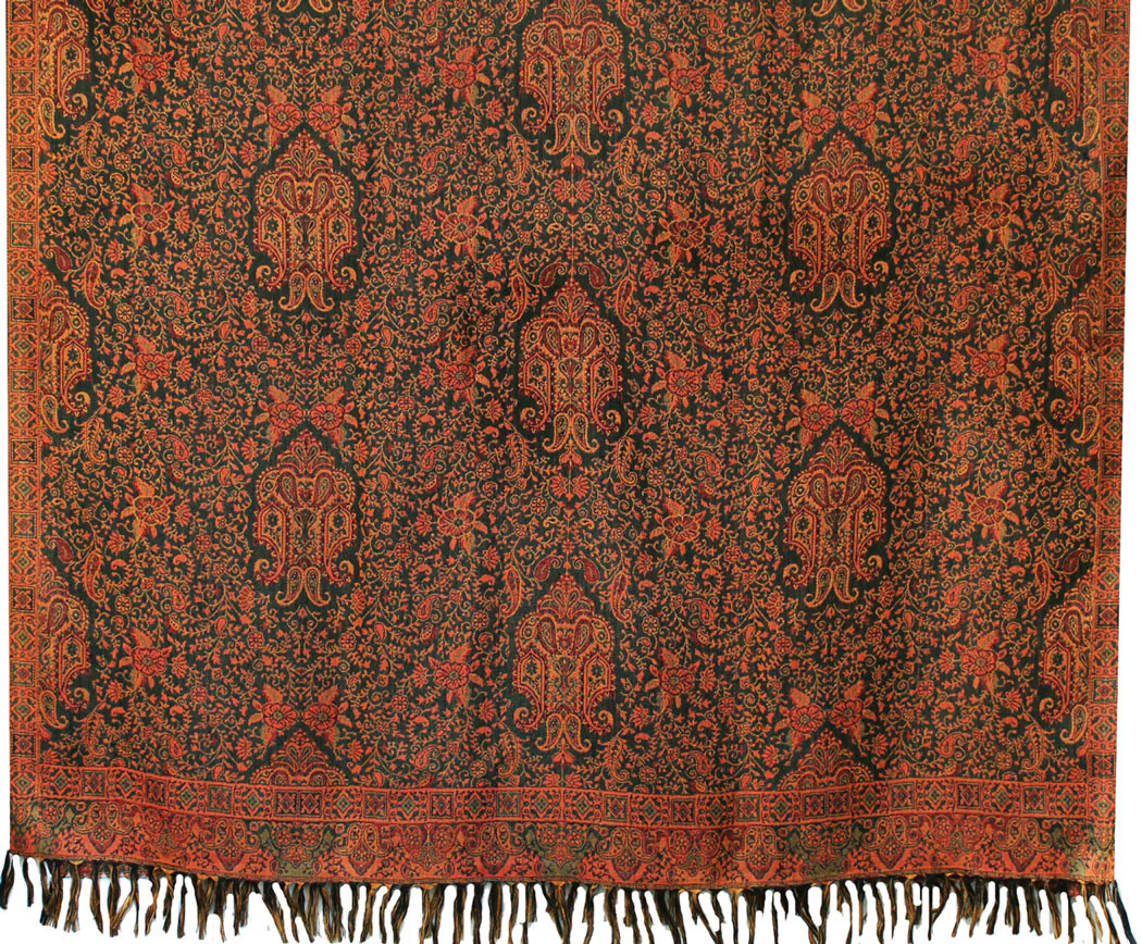 Womens Wool Shawl Paisley Indian Scarves Wraps (82 x 42 inches) - Image 2
