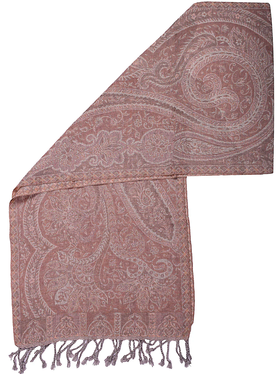 Wool Paisley Scarf Unisex Men's Women's Muffler Indian Clothing (64 x 13 inches) - Image 2