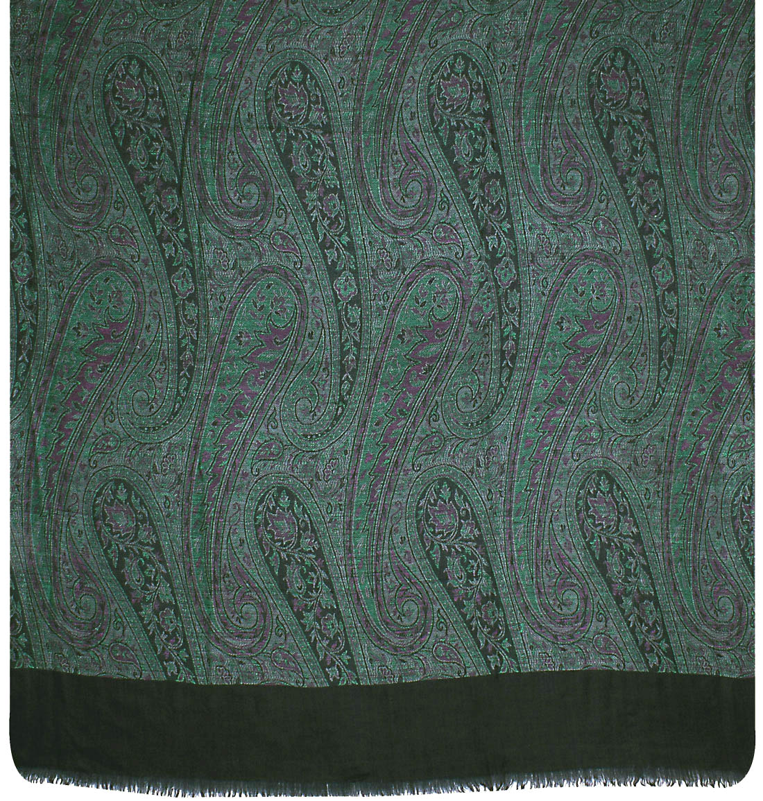 Wool Shawl Paisley Women's Wrap Gift India Clothes (80 x 40 inches) - Image 2